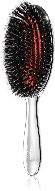 Janeke Chromium Line Air-Cushioned Brush With Bristles And Nylon Reinforcement